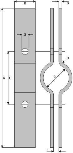 Kapbeugel met 2 verlengde lippen Riser Clamp